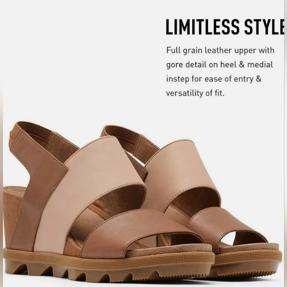SOREL® JOANIE™ II SLINGBACK WEDGE SANDALS  SIZE 7 Like New MSRP $130